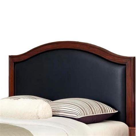 cherry wood and leather headboard